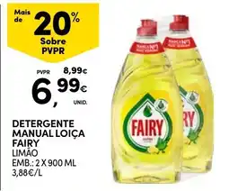 Continente Detergente manual loiça fairy limão promoção