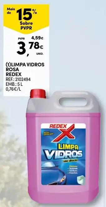 Continente limpa vidros rosa redex promoção