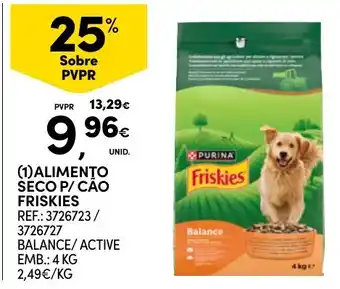 Continente Alimento seco p/ cão friskies promoção