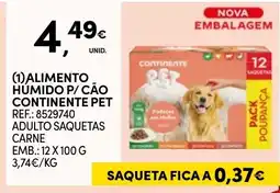 Continente Alimento Humido P/ Cão Continentepet promoção
