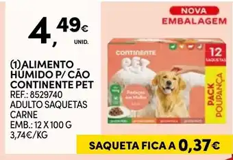 Continente Alimento Humido P/ Cão Continentepet promoção