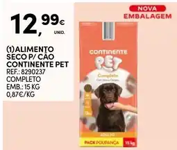 Continente Alimento seco p/ cão continente pet promoção