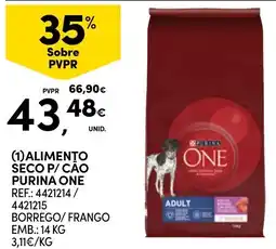 Continente alimento seco p/ cão purina one promoção