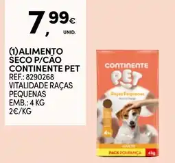 Continente alimento seco p/cão continente pet promoção