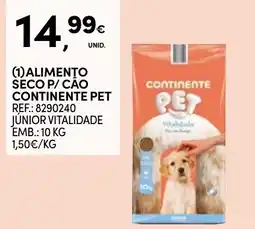 Continente alimento seco p/ cão continente pet promoção