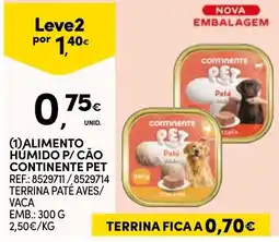 Continente Alimento Humido P/ Cão Continent Pet promoção