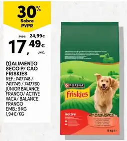 Continente Alimento seco p/ cão friskies promoção