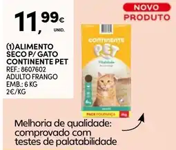 Continente Alimento seco p/ gato continente pet promoção