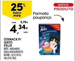 Continente Snack p/ gato felix deli moments promoção