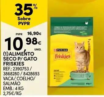 Continente alimento seco p gato friskies promoção