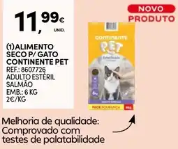 Continente Alimento seco p/ gato continente pet promoção