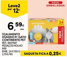 Continente Alimento Humido P/ Gato Continentepet promoção