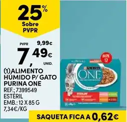 Continente alimento humido p/ gato purina one promoção