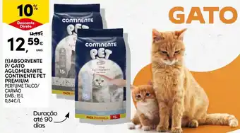 Continente absorvente p/ gato aglomerante continente pet premium promoção