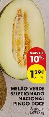 Pingo Doce Pingo doce - melão verde selecionado naciona promoção