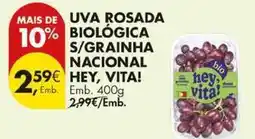 Pingo Doce Bio - uva rosada biologica s/grainha nacional promoção