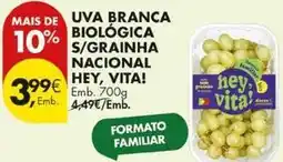 Pingo Doce Nacional - uva branca biologica s/grainha promoção