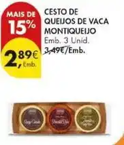 Pingo Doce Montiqueijo - cesto de queijos de vaca promoção