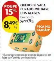Pingo Doce Milhafre - queijo de vaca curado milhafre dos açores promoção