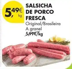 Pingo Doce A+ - salsicha de porco fresca promoção