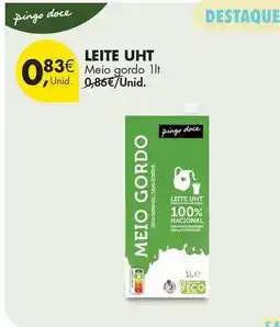 Pingo Doce Nacional - leite uht promoção