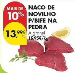 Pingo Doce A+ - naco de novilho p/bife na pedra promoção