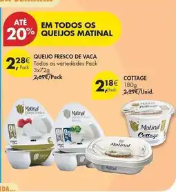 Pingo Doce Matinal - queijo fresco de vaca promoção