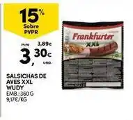 Continente Bom dia Xxl - salsichas de aves xxl wudy promoção