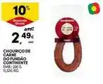 Continente Bom dia Continente - chourico de carne do fundao promoção