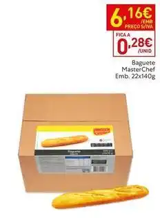Recheio Masterchef - baguette emb. 22x140g promoção
