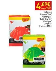 Recheio Masterchef - gelatina morango/ tutti-frutti/ psséego/ ananas emb. 4x340g promoção
