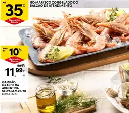 Continente Gambão grande da argentina selvagem 20/30 congelado promoção