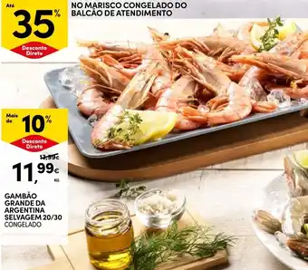 Continente Gambão grande da argentina selvagem 20/30 congelado promoção