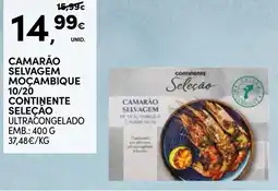 Continente Camarão selvagem moçambique 10/20 continente seleção promoção