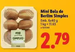 Lidl Simple - mini bola de berline promoção