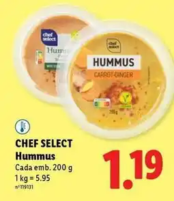 Lidl Chef select - hummus promoção