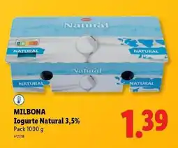 Lidl Milbona - iogurte natural 3.5% promoção