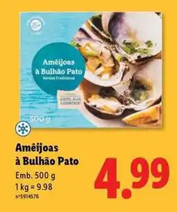 Lidl Pato - ameijoas a bulhao promoção
