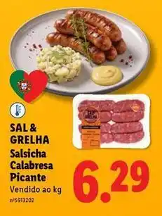 Lidl Salsicha calabresa picante promoção