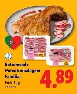 Lidl Entremeada porco embalagem familiar promoção