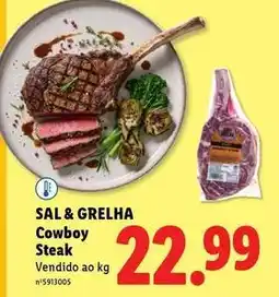 Lidl Sal & grelha cowboy steak promoção