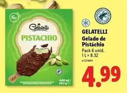 Lidl Gelatelli - gelado de pistachio promoção