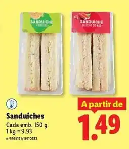 Lidl A+ - sanduiches promoção