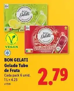 Lidl Up - gelado tubo de fruta promoção