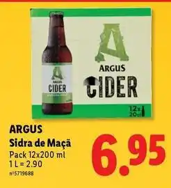 Lidl Argus - sidra de maçã promoção