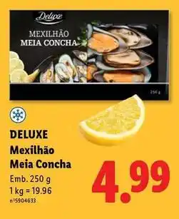 Lidl Deluxe - mexilhão meia concha promoção