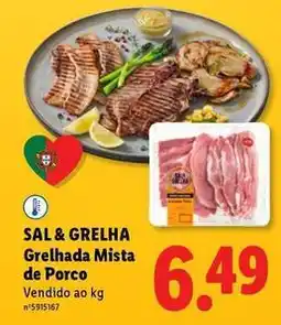 Lidl Sal & grelha grelhada mista de porco promoção