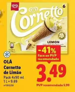 Lidl Olá - cornetto de limão promoção