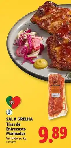 Lidl Tiras de entrecosto marinadas promoção