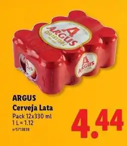 Lidl Argus - cerveja lata promoção